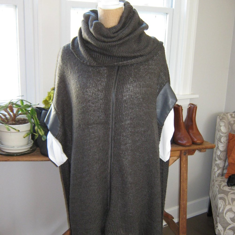 Grey Cynthia Rowley Knit Cape